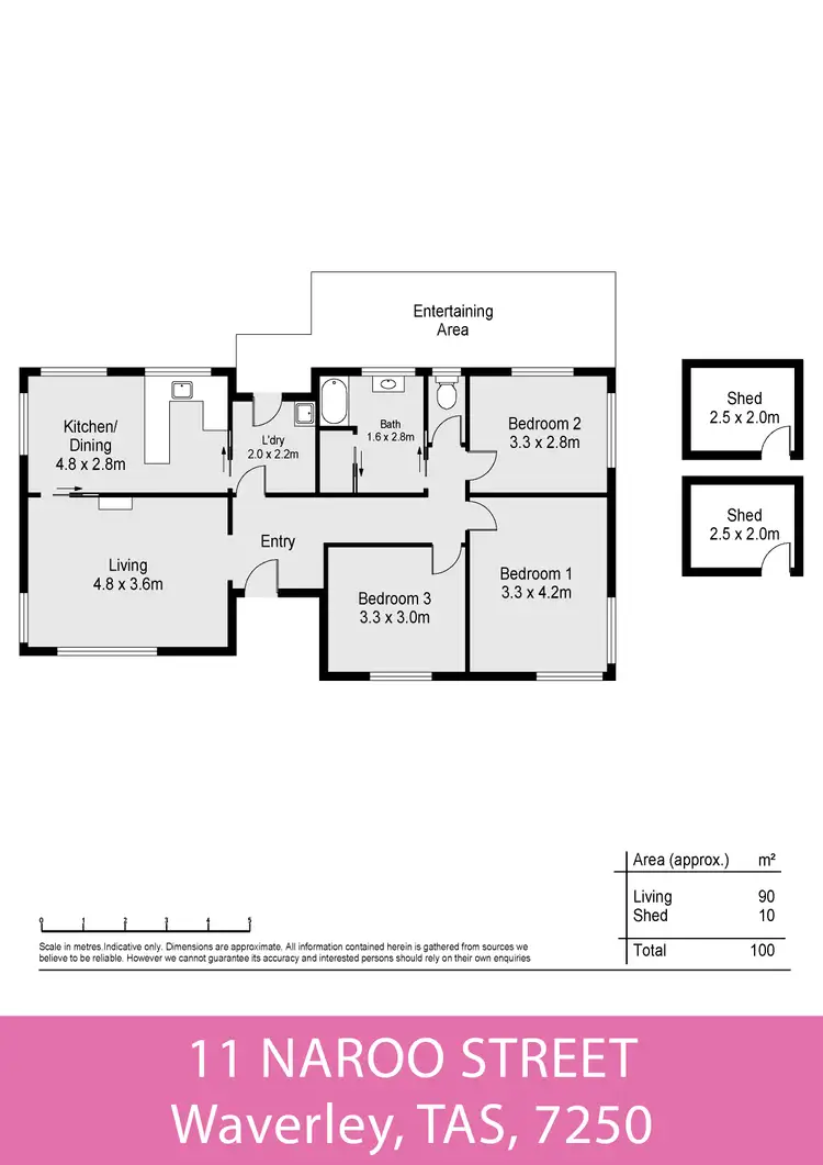 Floorplan of Homely house listing, 11 Naroo Street, Waverley TAS 7250