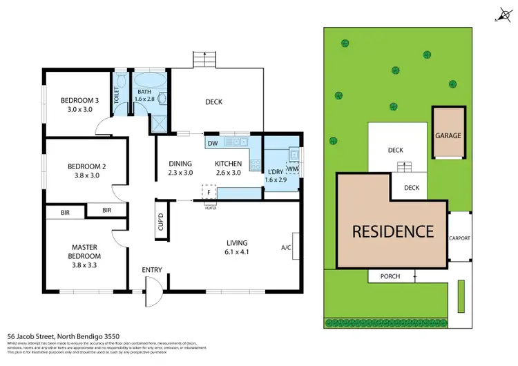 Floorplan of Homely house listing, 56 Jacob Street, North Bendigo VIC 3550