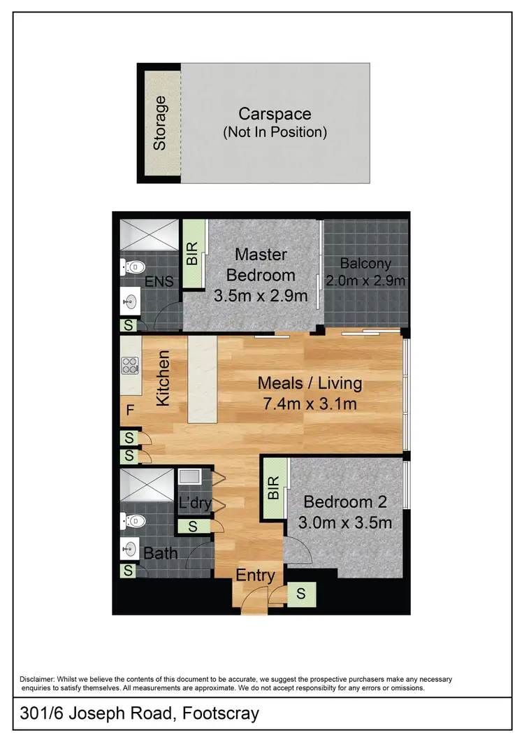 Floorplan of Homely unit listing, 306/1 Joseph Road, Footscray VIC 3011
