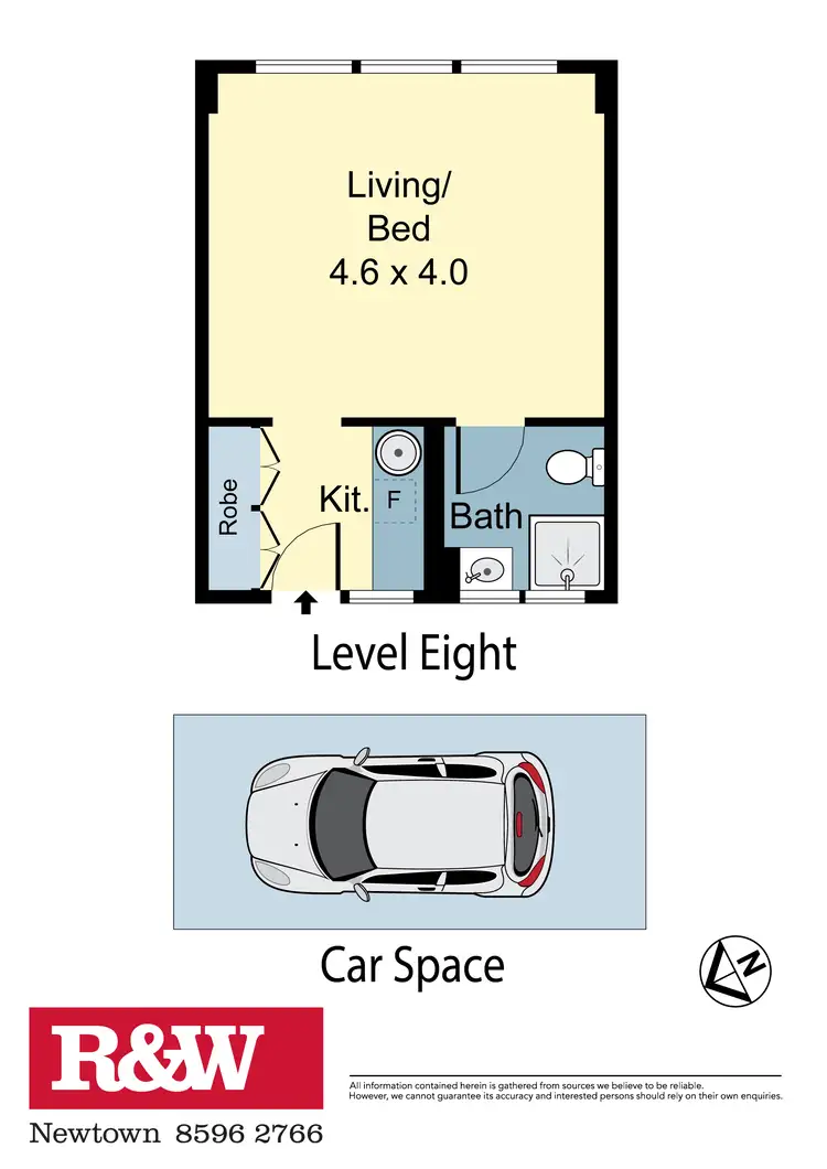 Floorplan of Homely studio listing, 83/1 McDonald Street, Potts Point NSW 2011