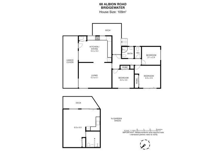 Floorplan of Homely house listing, 68 Albion Road, Bridgewater TAS 7030