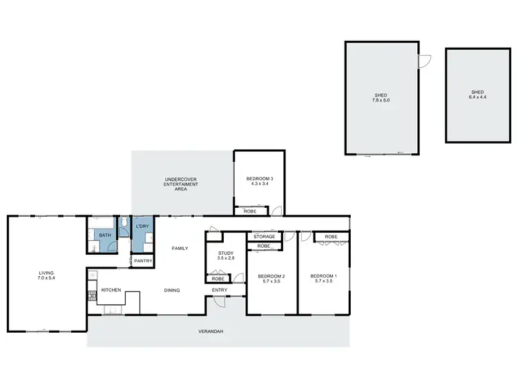 Floorplan of Homely house listing, 43 North Road, Benalla VIC 3672