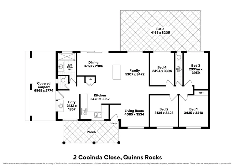 Floorplan of Homely house listing, 2 Cooinda Close, Quinns Rocks WA 6030