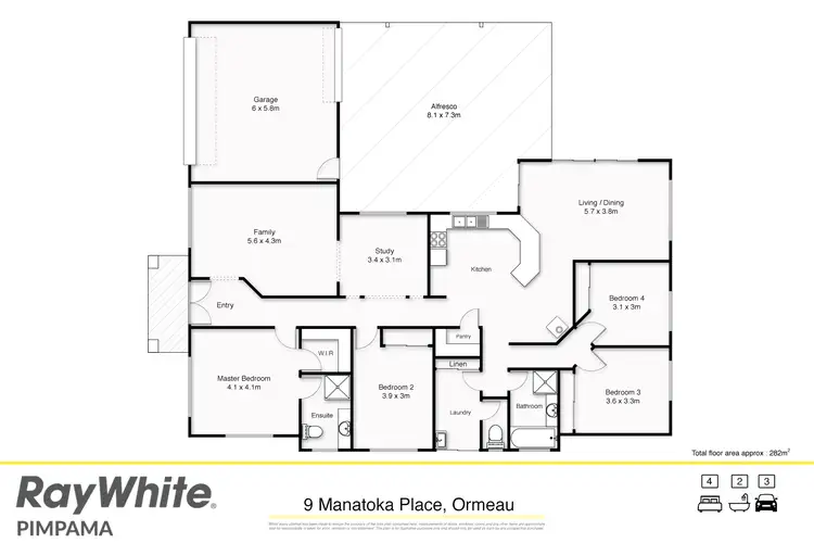 Floorplan of Homely house listing, 9 Manatoka Place, Ormeau QLD 4208