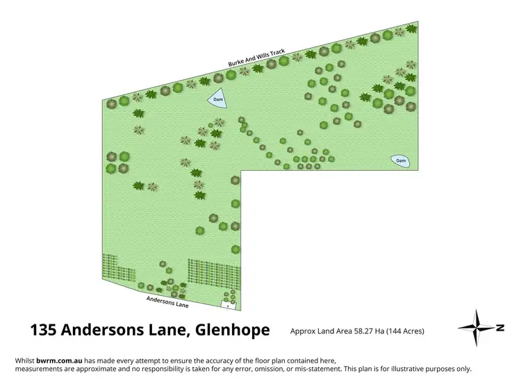 Floorplan of Homely land listing, 135 Andersons Lane, Glenhope VIC 3444