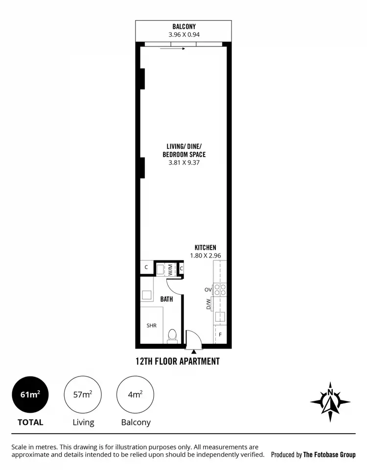 Floorplan of Homely apartment listing, 1206/180 Morphett Street, Adelaide SA 5000