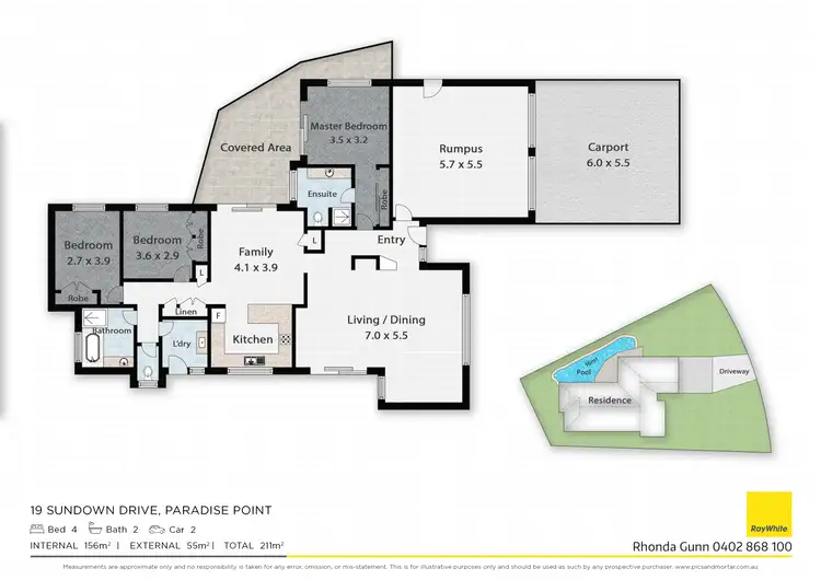 Floorplan of Homely house listing, 19 Sundown Drive, Paradise Point QLD 4216