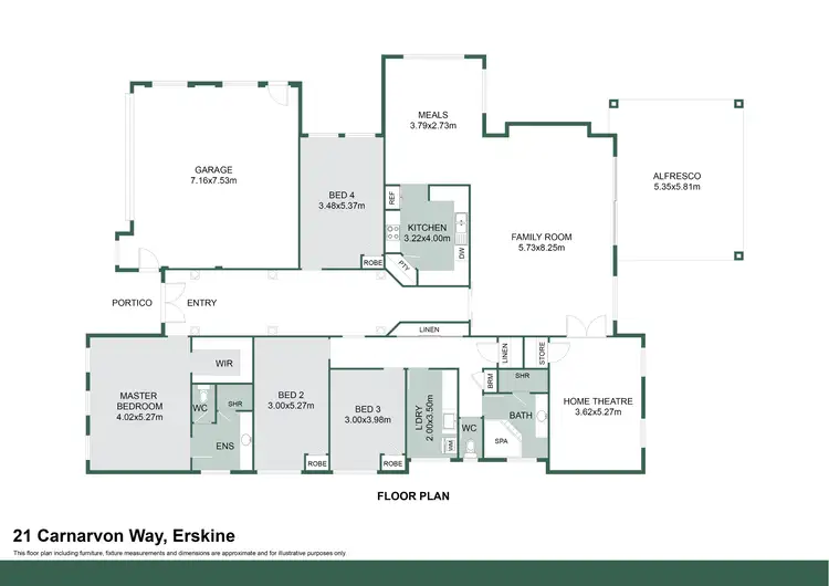 Floorplan of Homely house listing, 21 Carnarvon Way, Erskine WA 6210