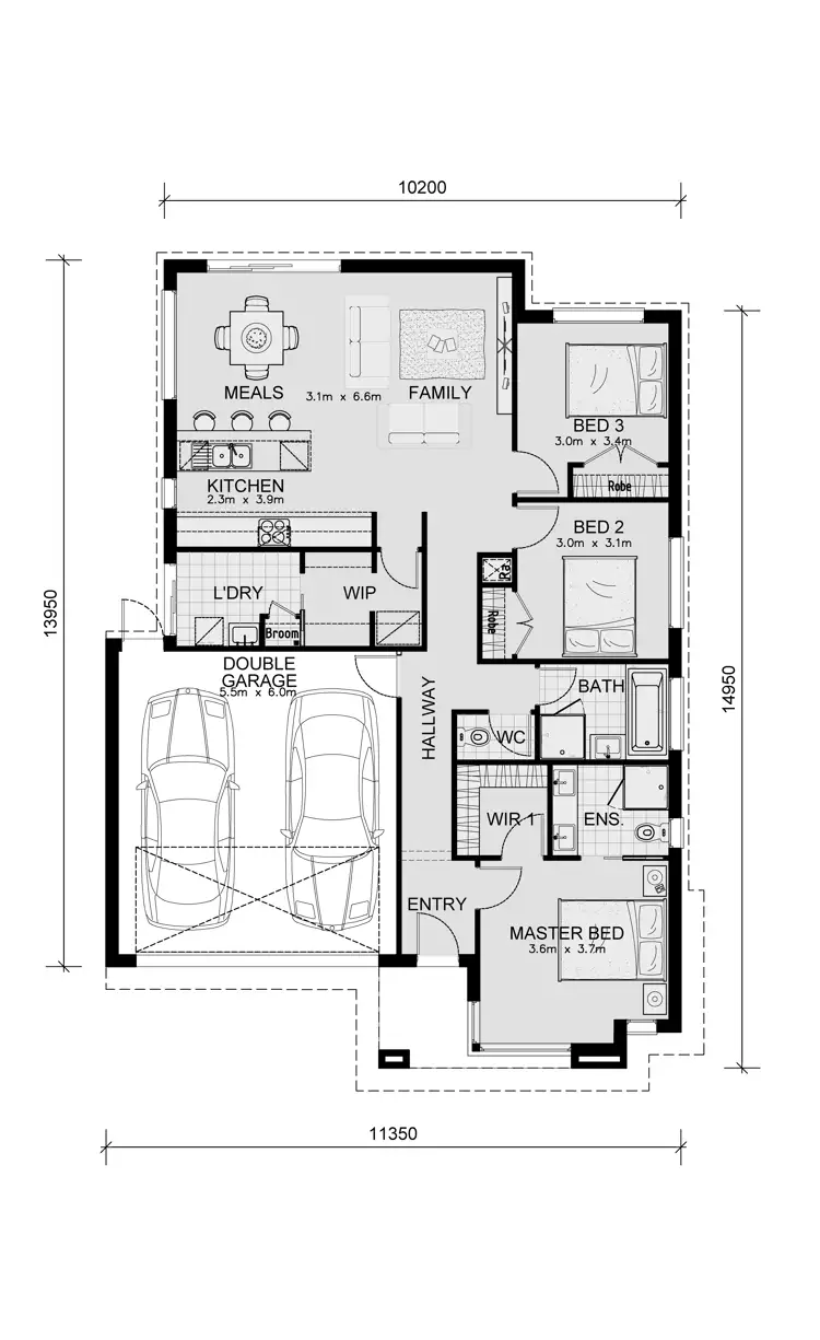 Floorplan of Homely house listing, Lot 3 Ellenborough Court, Craigieburn VIC 3064