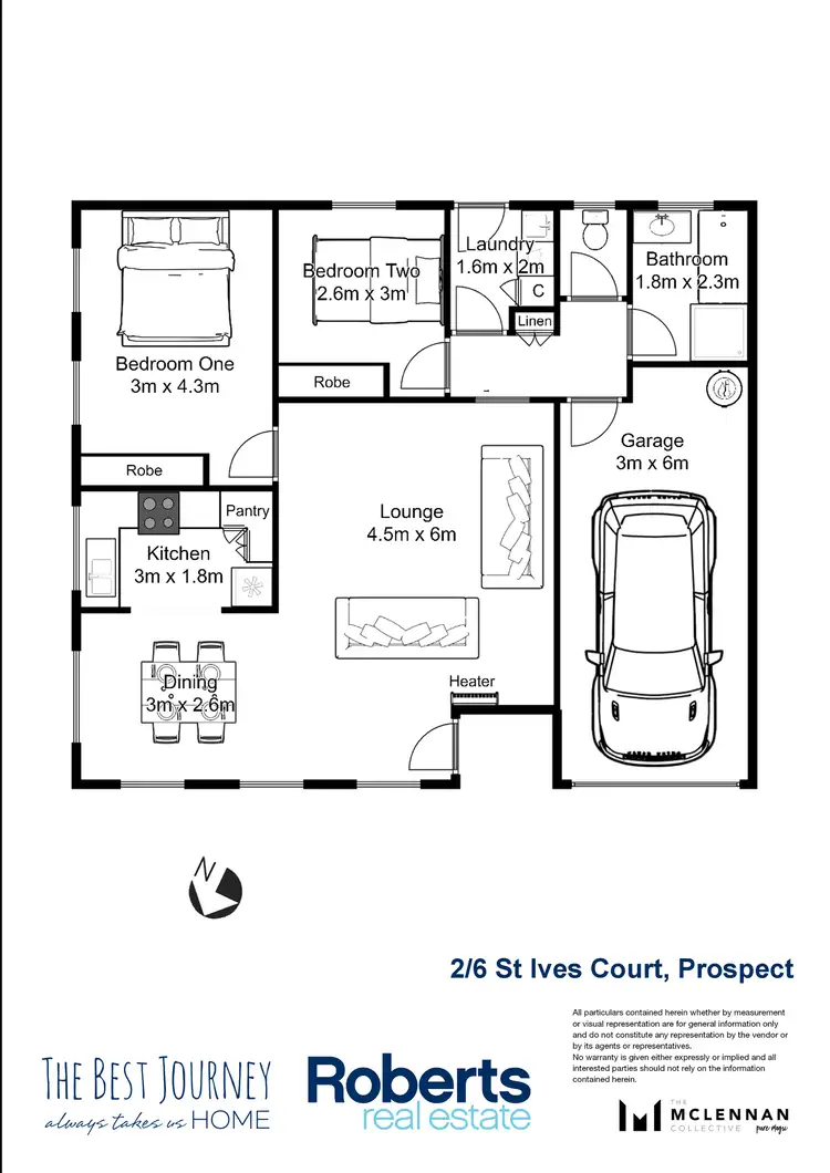 Floorplan of Homely unit listing, 2/6 St Ives Court, Prospect Vale TAS 7250