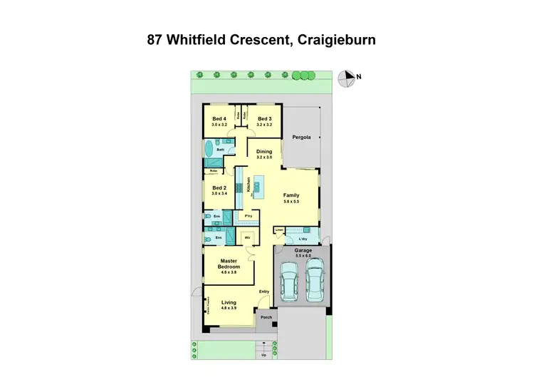 Floorplan of Homely house listing, 87 Whitfield Crescent, Craigieburn VIC 3064