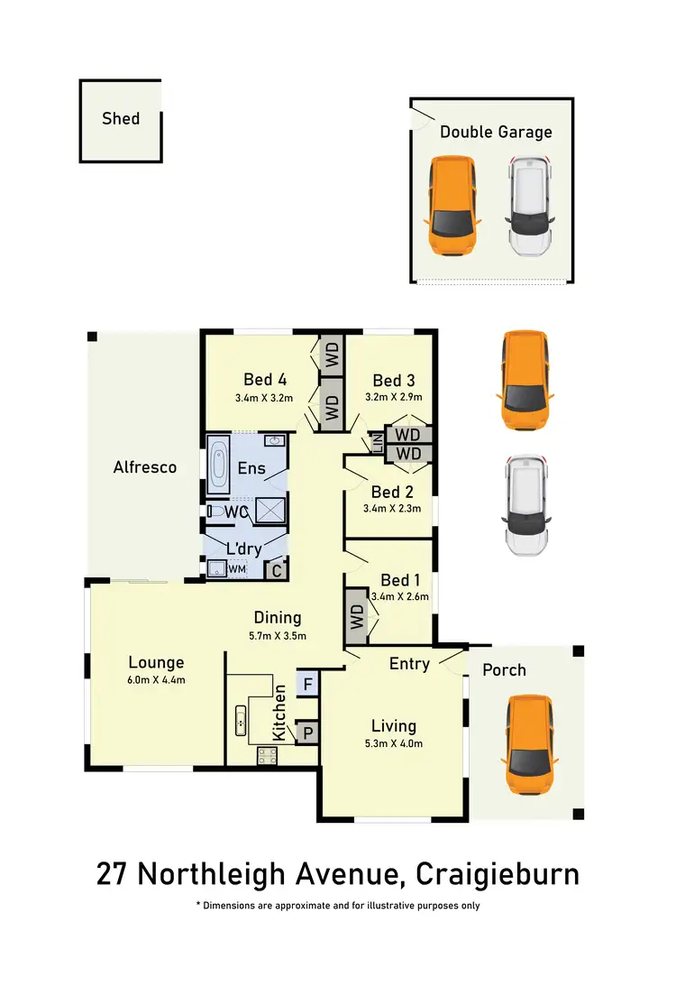 Floorplan of Homely house listing, 27 Northleigh Avenue, Craigieburn VIC 3064