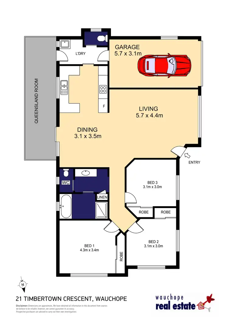 Floorplan of Homely house listing, 21 Timbertown Crescent, Wauchope NSW 2446