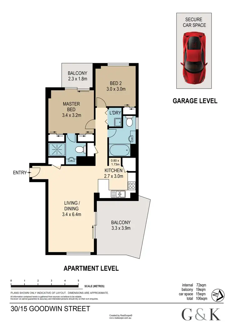 Floorplan of Homely unit listing, 30/15 Goodwin Street, Kangaroo Point QLD 4169