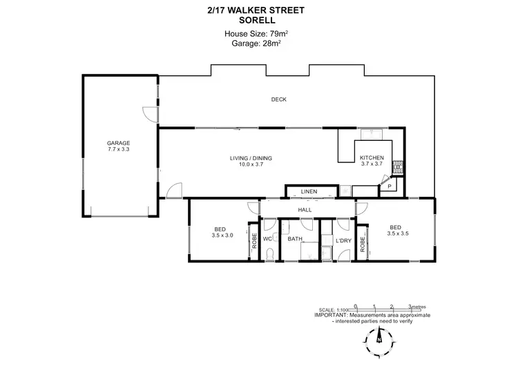 Floorplan of Homely villa listing, 2/17 Walker Street, Sorell TAS 7172