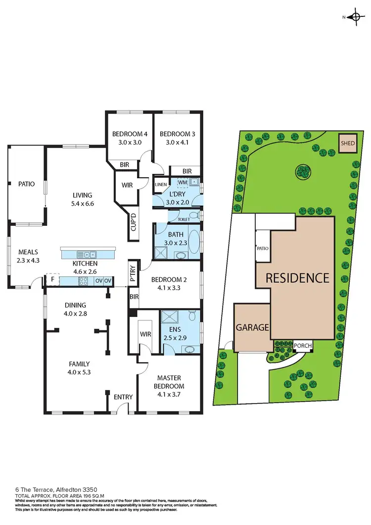Floorplan of Homely house listing, 6 The Terrace, Alfredton VIC 3350