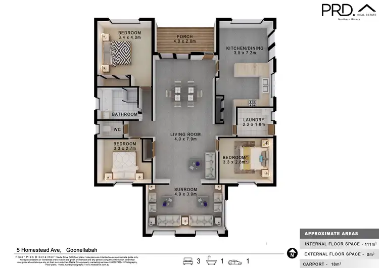 Floorplan of Homely house listing, 5 Homestead Avenue, Goonellabah NSW 2480