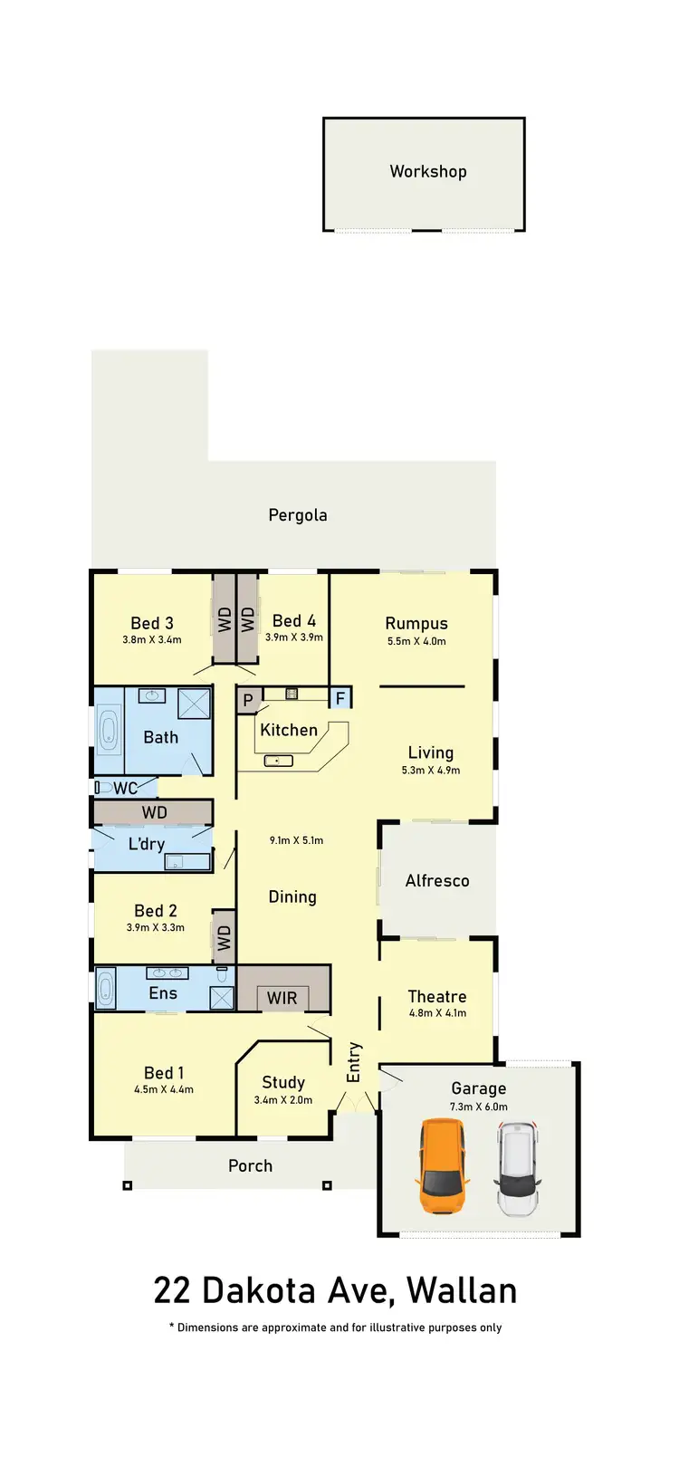 Floorplan of Homely house listing, 22 Dakota Avenue, Wallan VIC 3756
