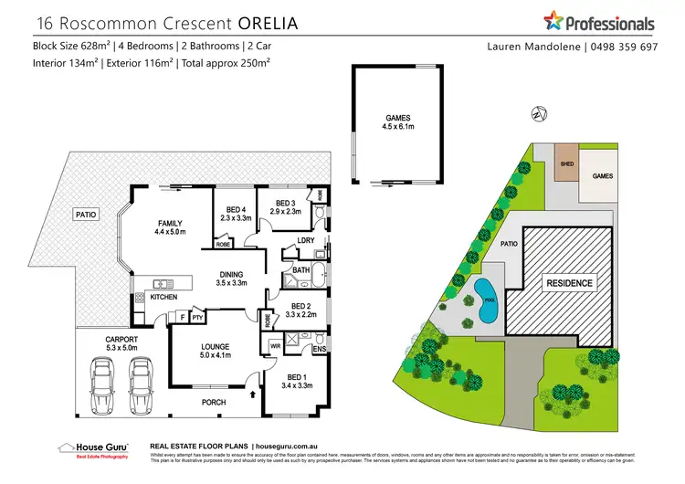 Floorplan of Homely house listing, 16 Roscommon Crescent, Orelia WA 6167