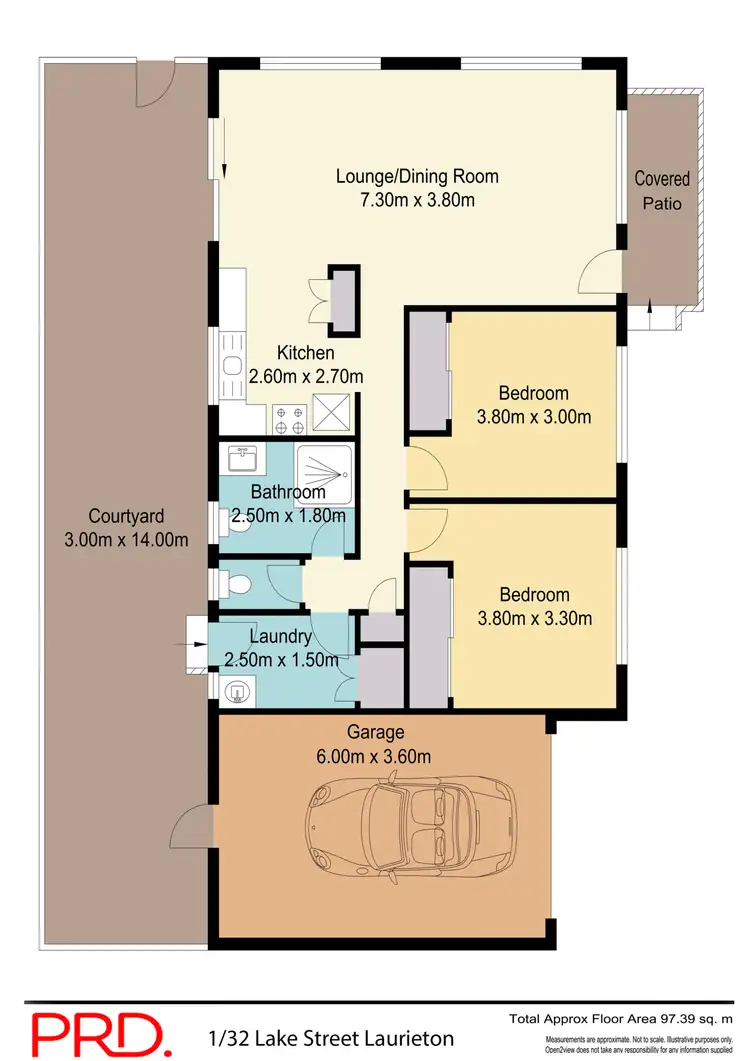 Floorplan of Homely villa listing, 1/32 Lake Street, Laurieton NSW 2443