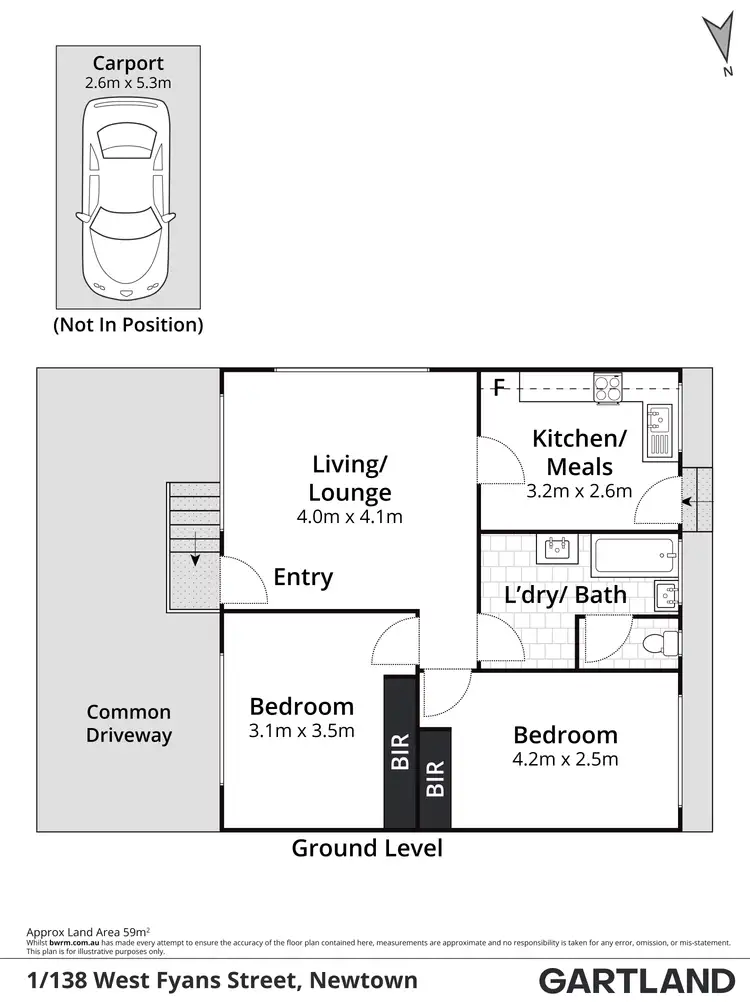 Floorplan of Homely house listing, 1/138 West Fyans Street, Newtown VIC 3220