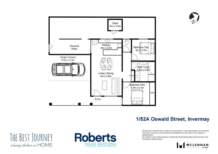 Floorplan of Homely house listing, 1/52A Oswald Street, Invermay TAS 7248