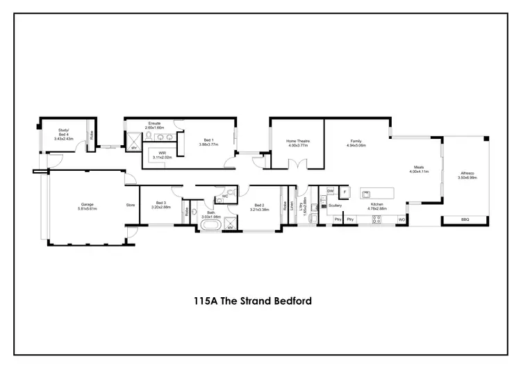 Floorplan of Homely house listing, 115A The Strand, Bedford WA 6052