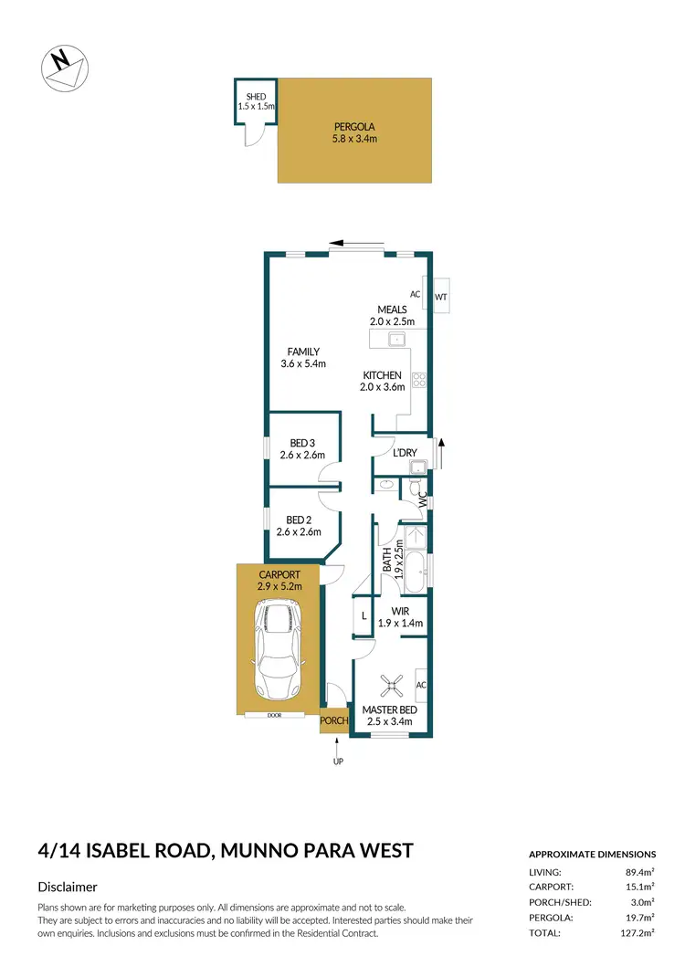 Floorplan of Homely unit listing, 4/14 Isabel Road, Munno Para West SA 5115