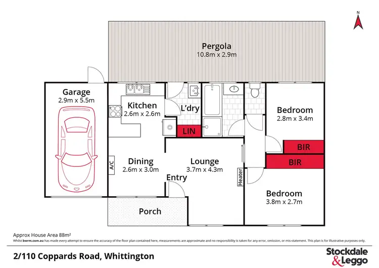 Floorplan of Homely house listing, 2/110 Coppards Road, Whittington VIC 3219