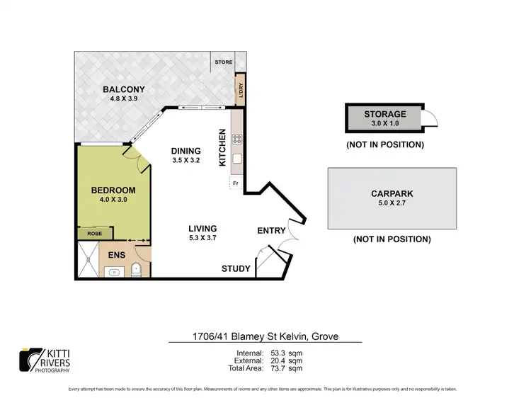 Floorplan of Homely apartment listing, 1706/41 Blamey Street, Kelvin Grove QLD 4059