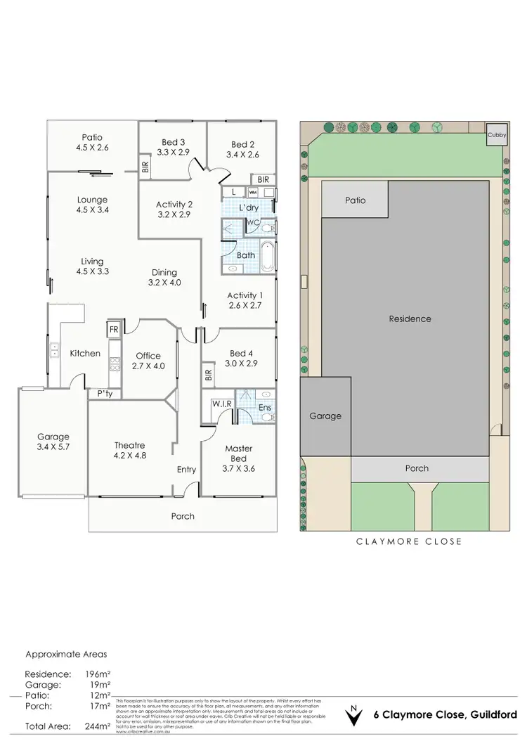 Floorplan of Homely house listing, 6 Claymore Close, Guildford WA 6055