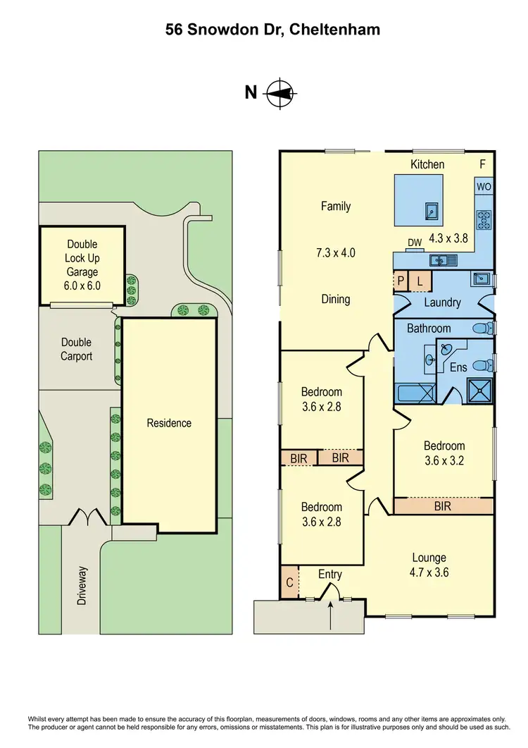 Floorplan of Homely house listing, 56 Snowdon Drive, Cheltenham VIC 3192