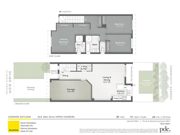 Floorplan of Homely townhouse listing, 41/2 Weir Drive, Upper Coomera QLD 4209