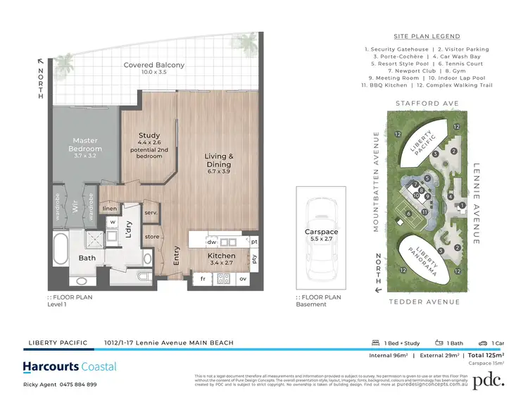 Floorplan of Homely apartment listing, 1012/1-21 Lennie Avenue, Main Beach QLD 4217