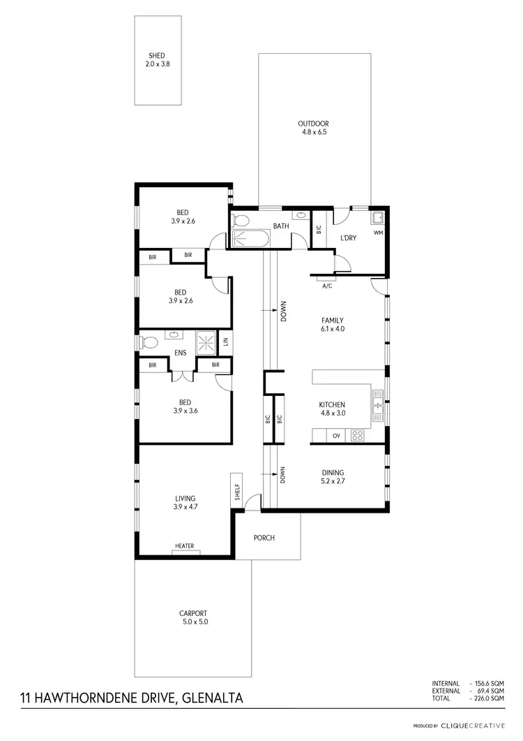 Floorplan of Homely house listing, 11 Hawthorndene Drive, Glenalta SA 5052