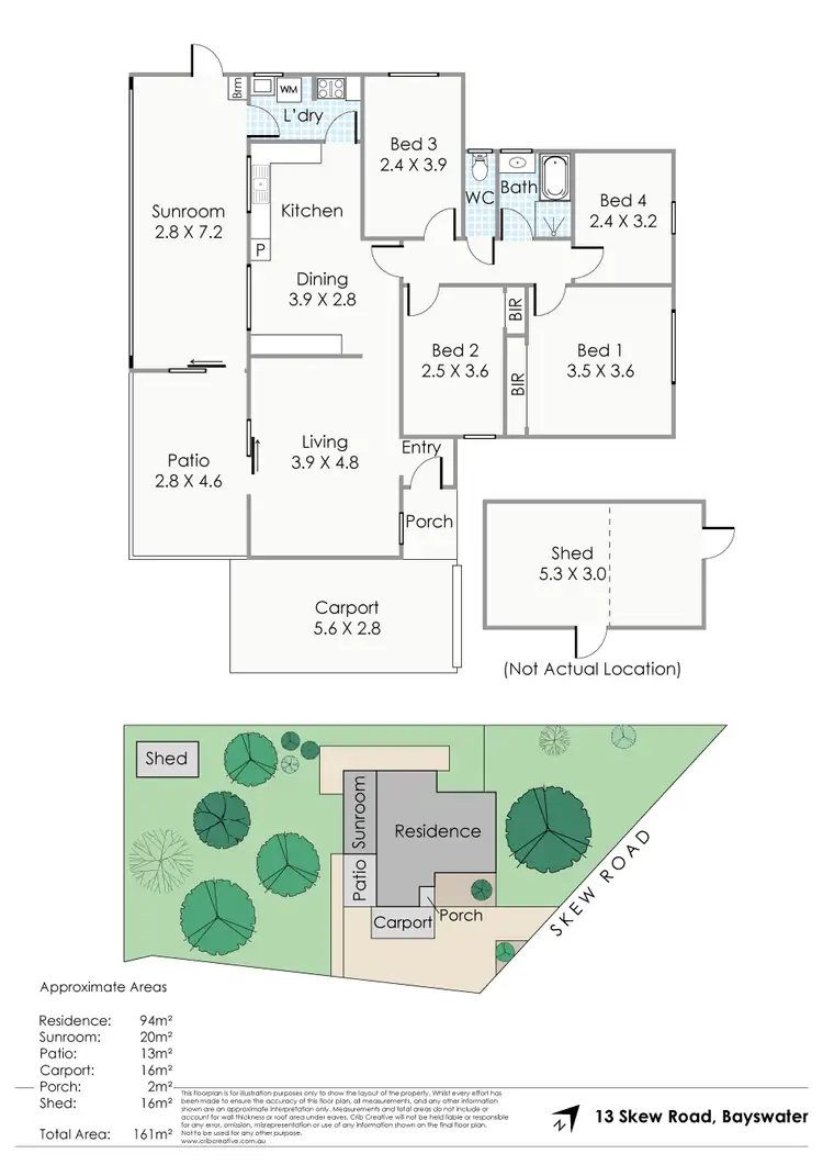Floorplan of Homely house listing, 13 Skew Road, Bayswater WA 6053