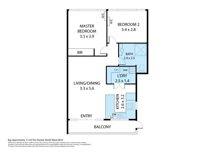 Floorplan of Homely unit listing, 11/43 The Strand, North Ward QLD 4810