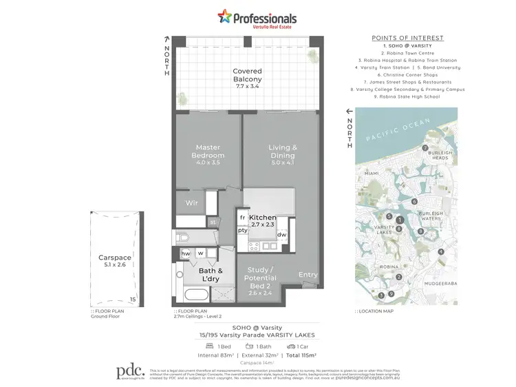Floorplan of Homely apartment listing, 15/195 Varsity Parade, Varsity Lakes QLD 4227