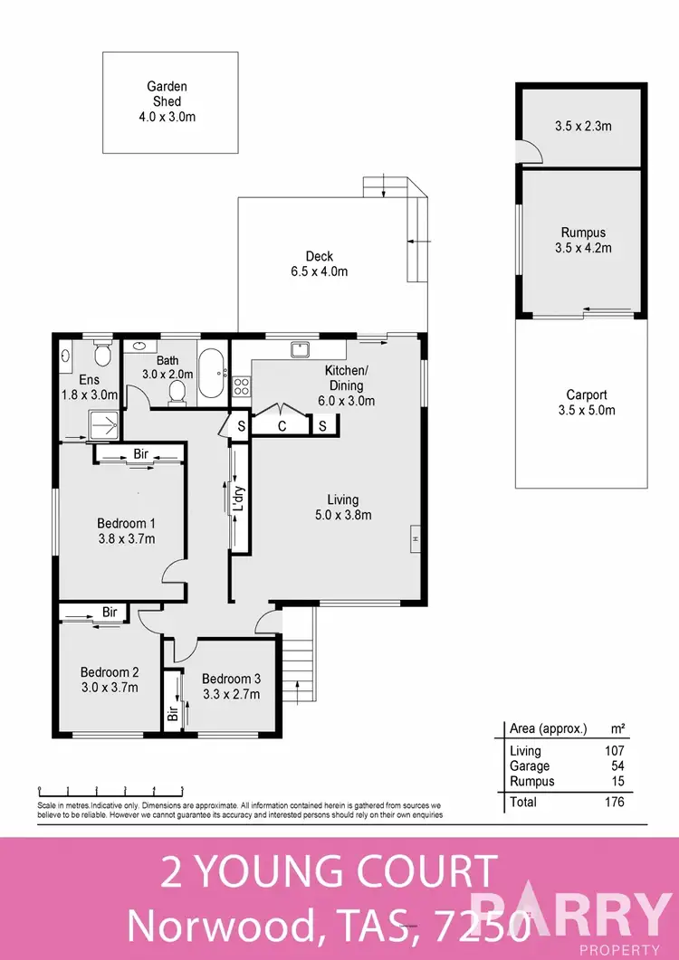 Floorplan of Homely house listing, 2 Young Court, Norwood TAS 7250