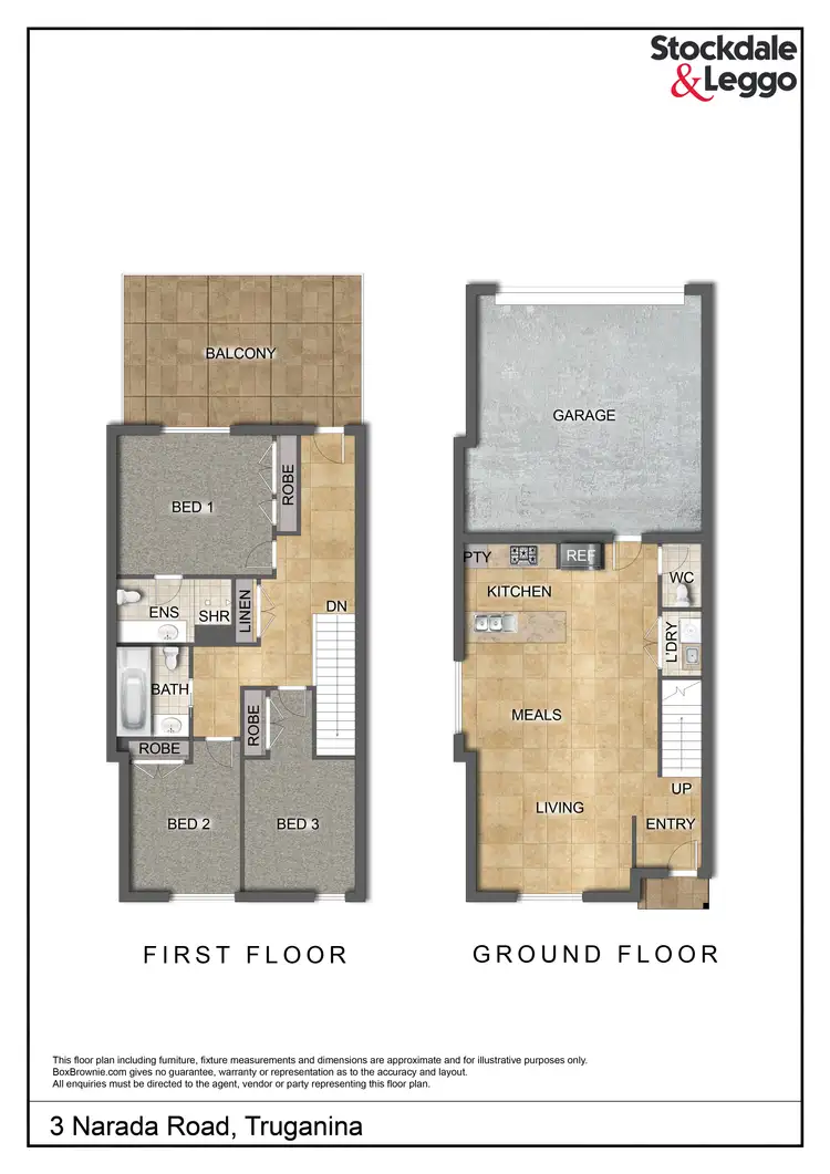 Floorplan of Homely townhouse listing, 3 Narada Road, Truganina VIC 3029
