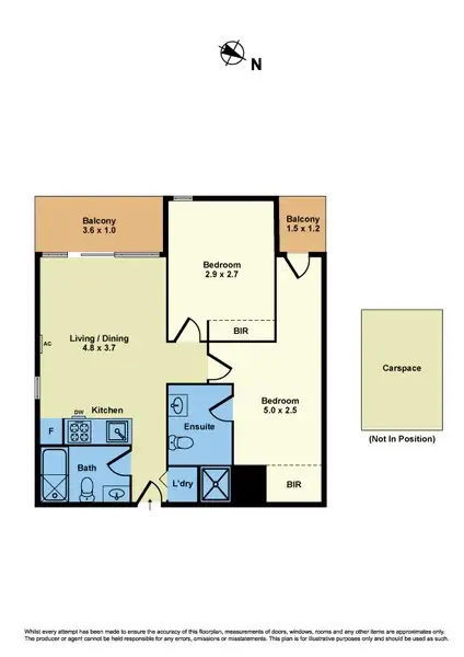 Floorplan of Homely apartment listing, 501B/2 Dennis Street, Footscray VIC 3011