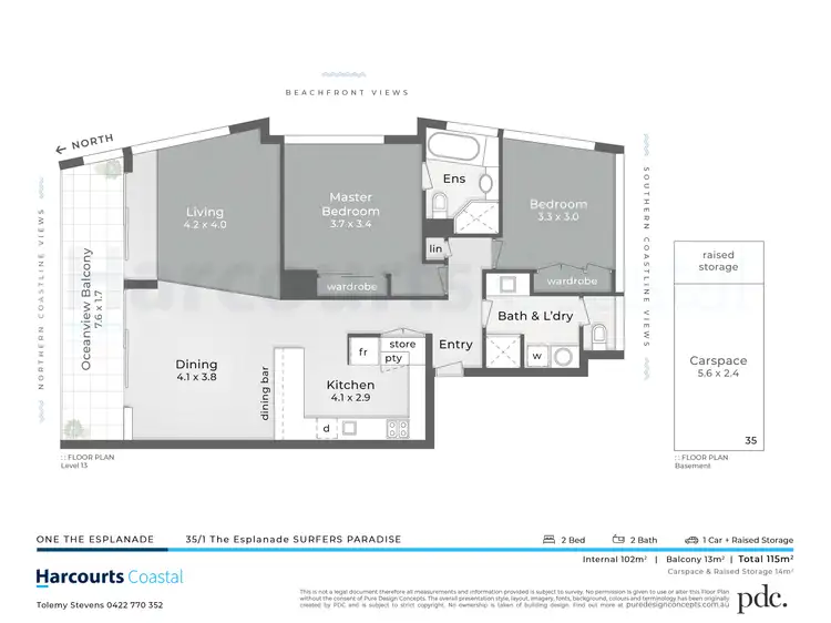 Floorplan of Homely apartment listing, 35/1 The Esplanade, Surfers Paradise QLD 4217