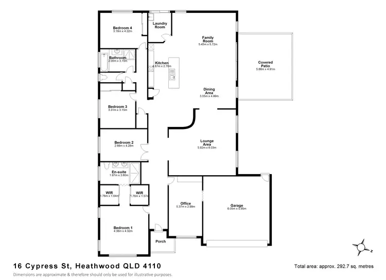 Floorplan of Homely house listing, 16 Cypress Street, Heathwood QLD 4110