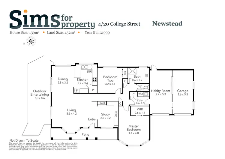 Floorplan of Homely villa listing, 4/20 College Street, Newstead TAS 7250