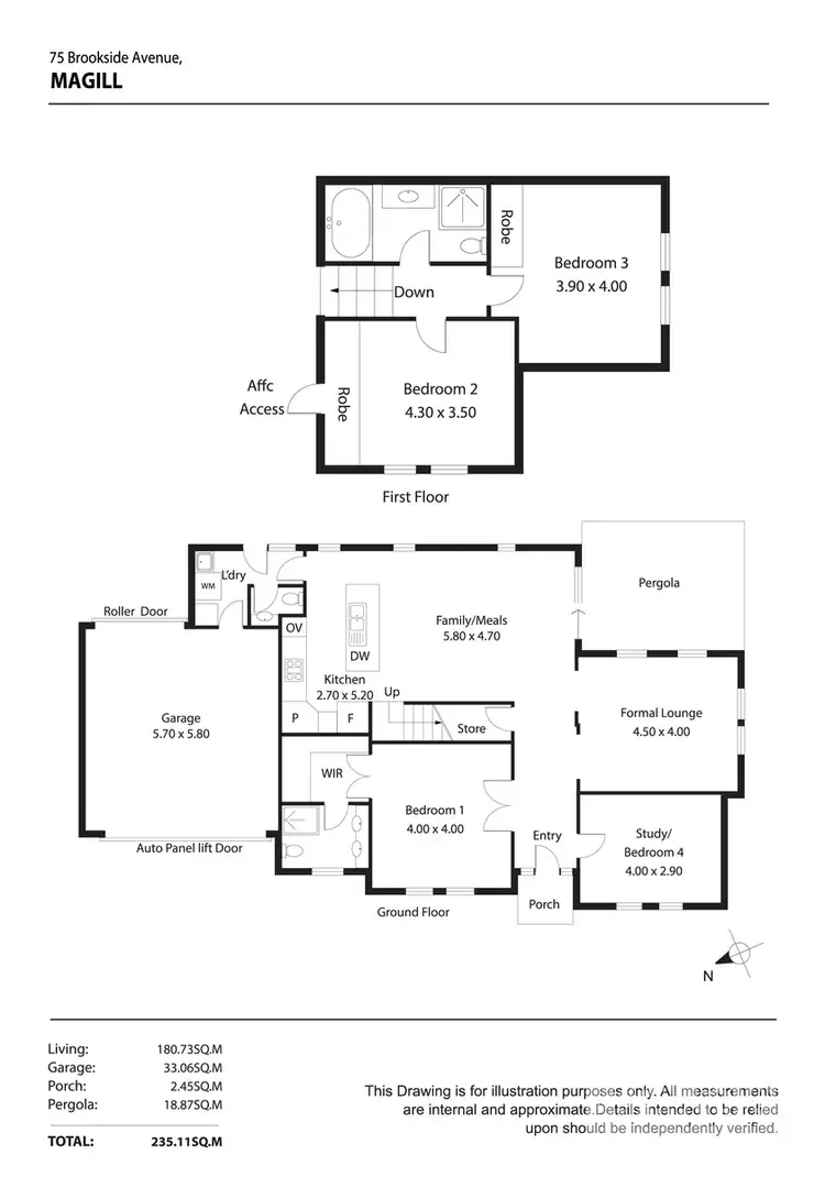 Floorplan of Homely house listing, 75 Brookside Avenue, Magill SA 5072