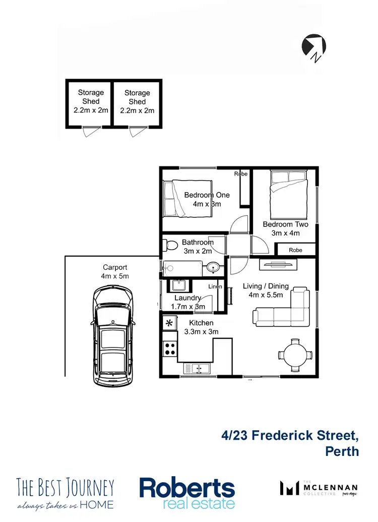 Floorplan of Homely unit listing, 4/23 Frederick Street, Perth TAS 7300
