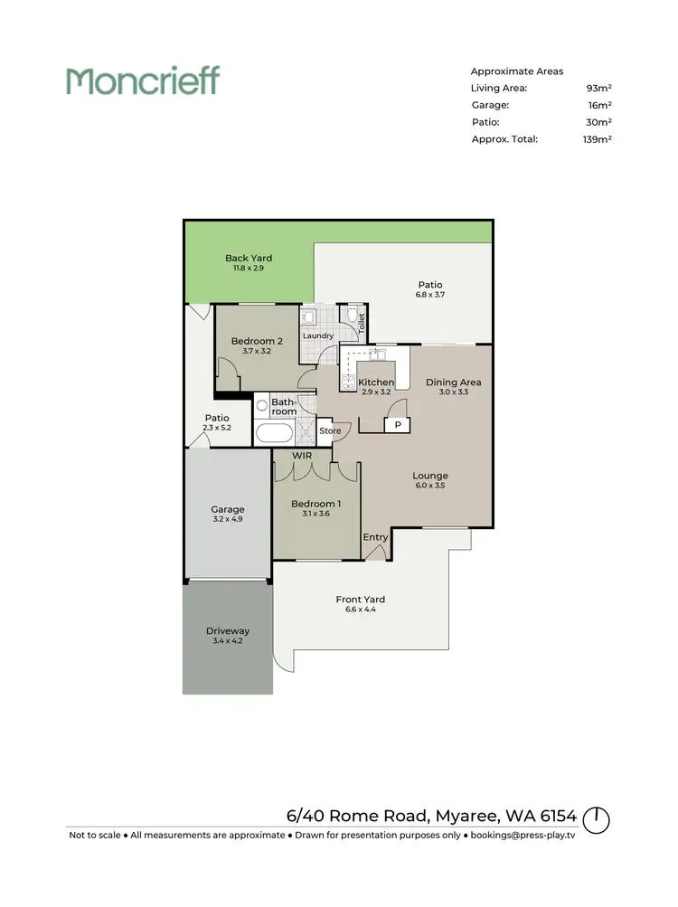 Floorplan of Homely villa listing, 6/40 Rome Road, Myaree WA 6154