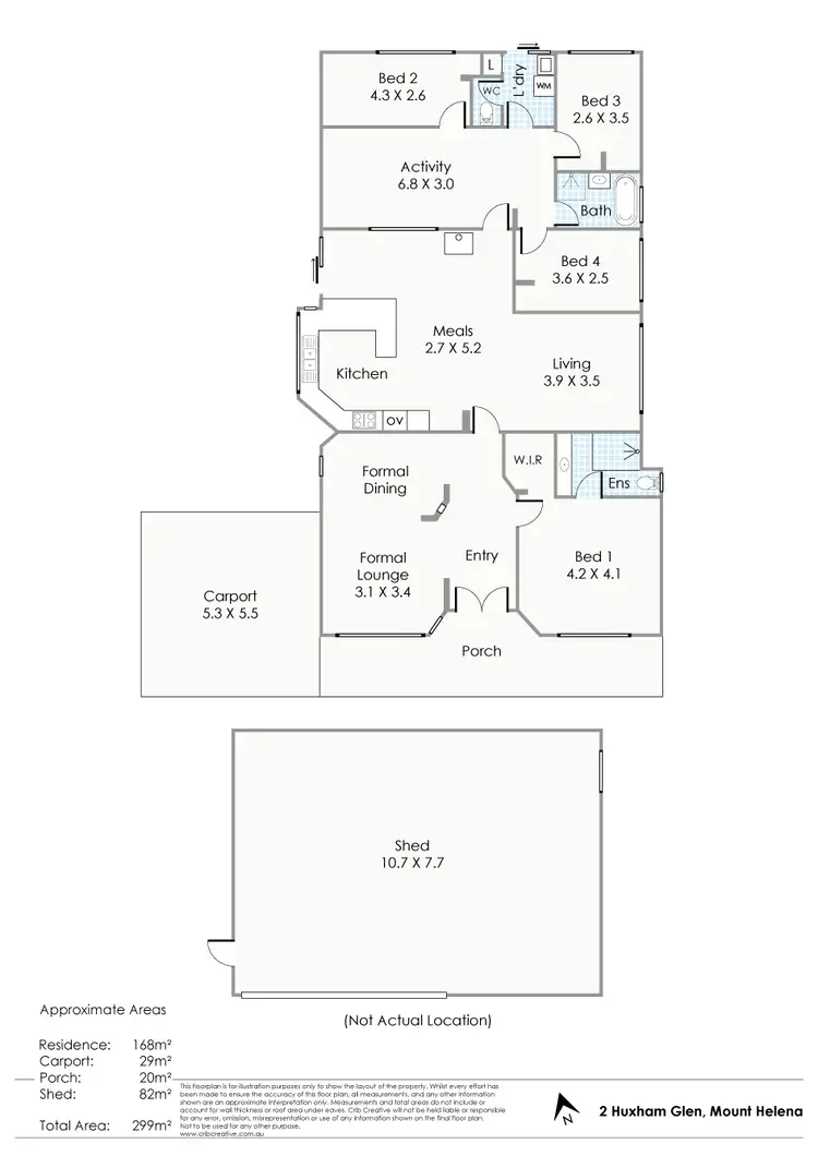 Floorplan of Homely house listing, 2 Huxham Glen, Mount Helena WA 6082