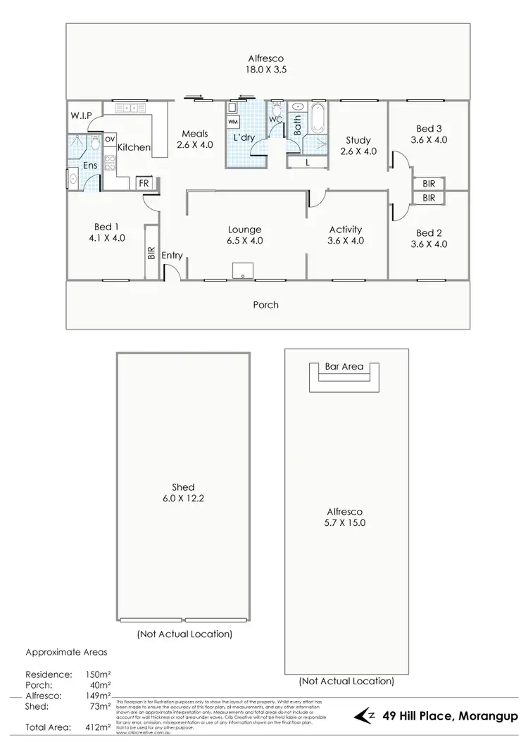 Floorplan of Homely house listing, 49 Hill Place, Morangup WA 6083