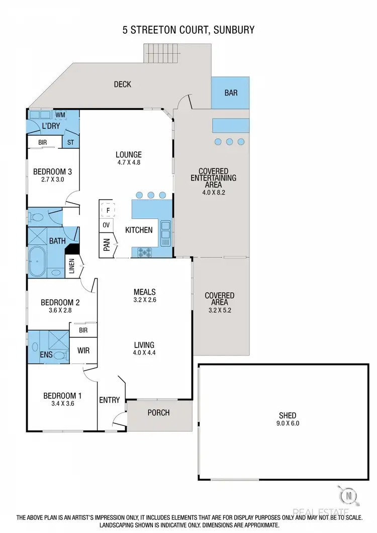 Floorplan of Homely house listing, 5 Streeton Court, Sunbury VIC 3429